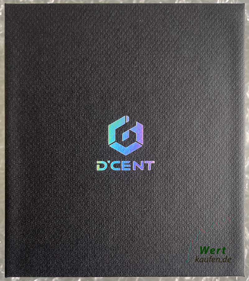 D'Cent Hardware-Wallet Verpackung Ansicht von oben